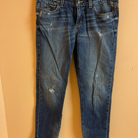 Michael Kors Boyfriend Distressed Jeans Size 4 - Picture 2 of 9